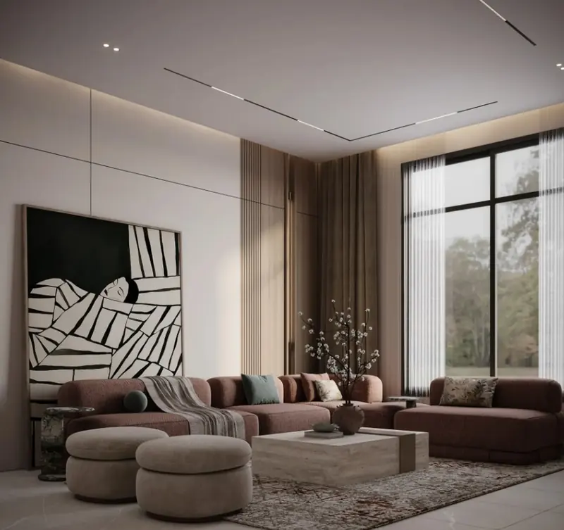 Acarkent Villa projesi, salon — görsel 7