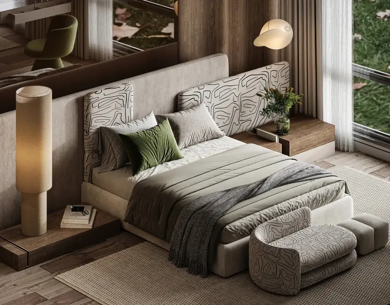 Acarkent Villa projesi, yatak odası — görsel 22