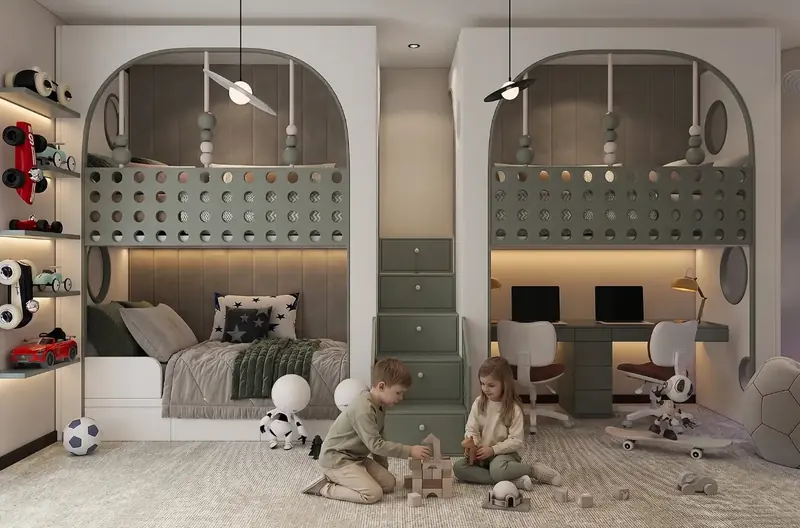 Acarkent Villa projesi, çocuk odası — görsel 32