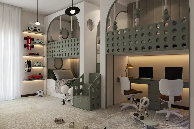 Acarkent Villa projesi, çocuk odası — görsel 33