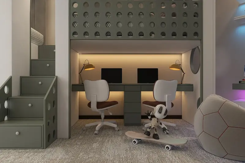 Acarkent Villa projesi, çocuk odası — görsel 36