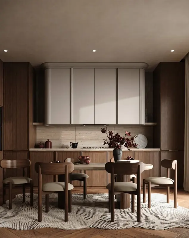 Uskumruköy Villa projesi, mutfak ve salon — görsel 5