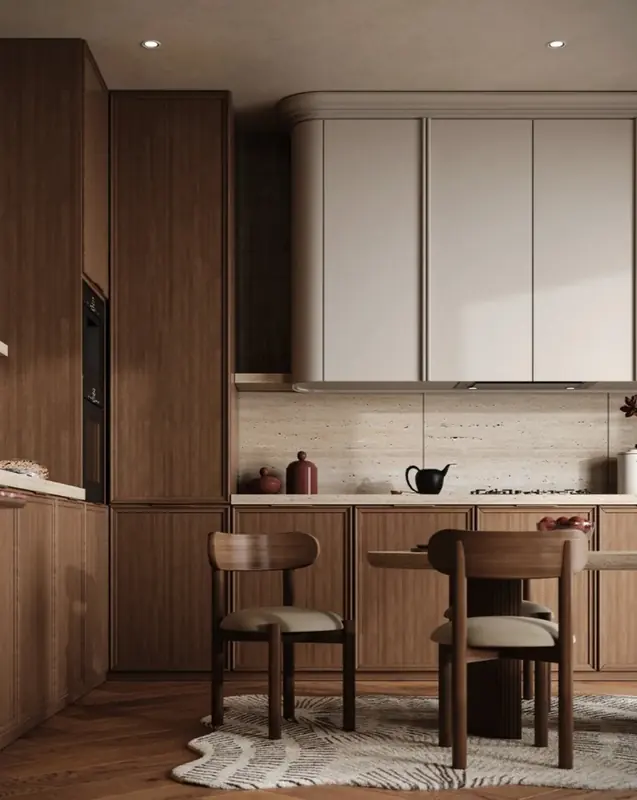 Uskumruköy Villa projesi, mutfak ve salon — görsel 7