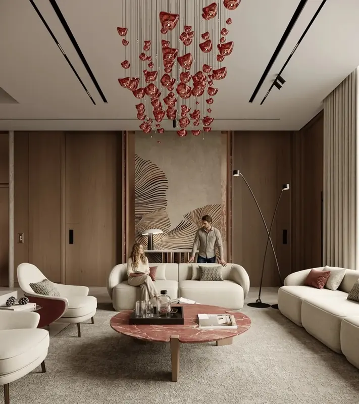 Uskumruköy Villa projesi, salon — görsel 18