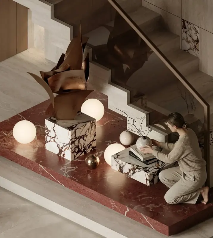 Uskumruköy Villa projesi, salon — görsel 26