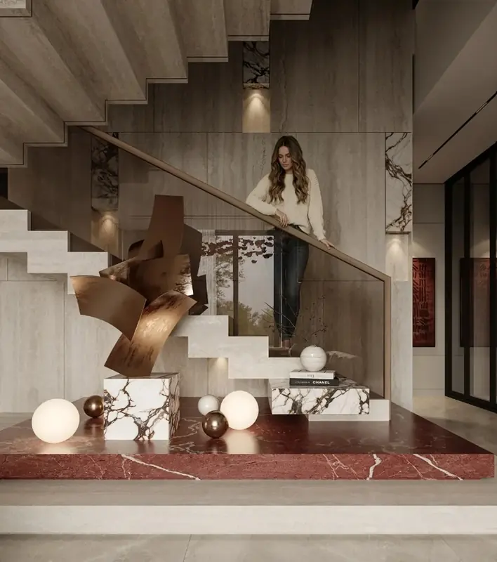 Uskumruköy Villa projesi, salon — görsel 27