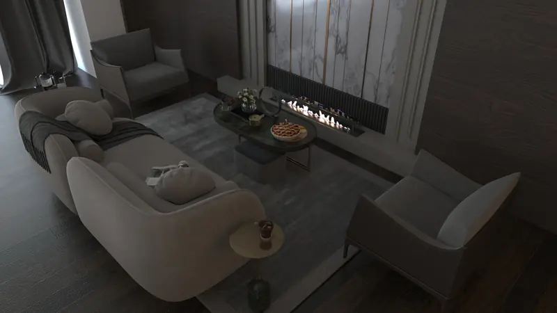 Vantage Konutları projesi, salon — görsel 15